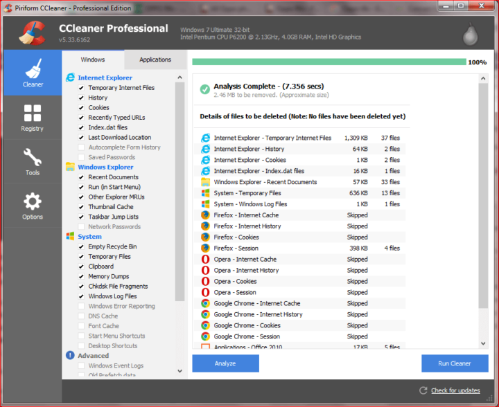 CCleaner PC Optimization Software 