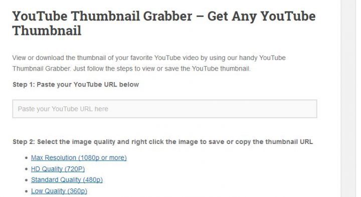 youtube thumbnail grabber