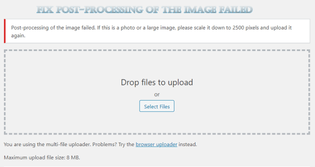 fix Post-processing of the image failed error
