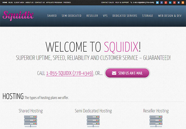 Squidix web hosting review