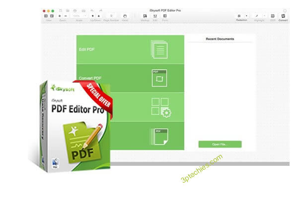 Create image PDF Documents,OCR PDF NEW iskysoft PDF Editor Pro control Edit 