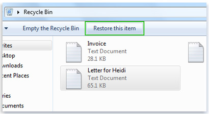 How to Recover Deleted Files from the recycle bin